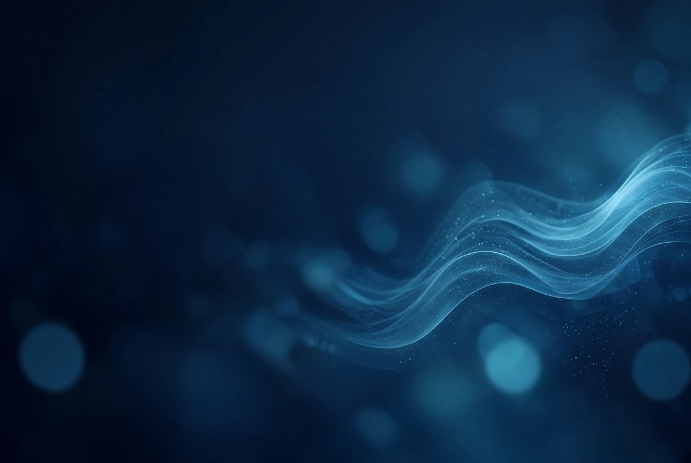 Abstract blue light wave representing AI Voice answering calls for Magic Web Studios